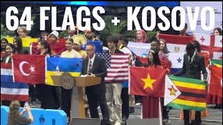 Waving 56 flags from all over the world in Genius New York Kosovo among them [upl. by Kellen]