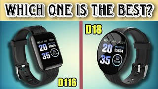 D116 And D18 Smart Bracelet Watch Detailed Comparison Video  Which One Should I Buy [upl. by Nosyrb]