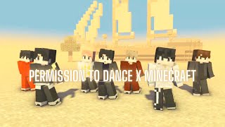 BTS  Permission To Dance Minecraft Animation [upl. by Ahsitahs552]