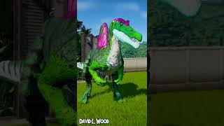 DINOSAURS JURASSIC BATTLE Red Spinosaurus vs Indominus Rex vs Spiderman jurassicworld animation [upl. by Derrick83]