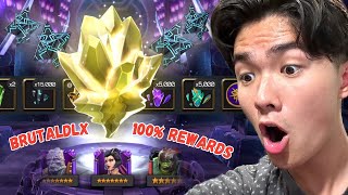 MY BIGGEST OPENING EVER  BrutalDLX Challenge 100 REWARDS Opening  Marvel Contest of Champions [upl. by Baryram]