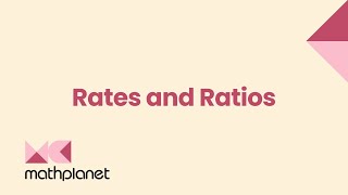 Rates and Ratios  Prealgebra  Math [upl. by Cherida]