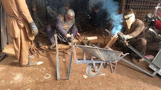 How Wheelbarrows Are Made  Simple Wheelbarrow Making Process  The Process [upl. by Ilojne]