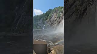 Happily chasing waterfalls Montmorency Falls Quebec canada waterfall explore travel nature [upl. by Naaitsirhc]