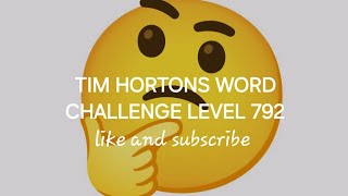 🤔🤔🤔 Tim Hortons Word Challenge Level 792 timhortons free newvideo subscribe [upl. by Lauder]