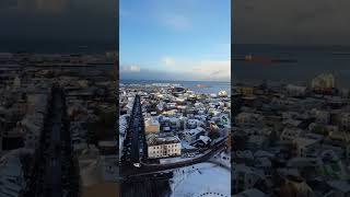 Aussicht über Reykjavik von der Kirche Hallgrimskirche [upl. by Rudolf981]