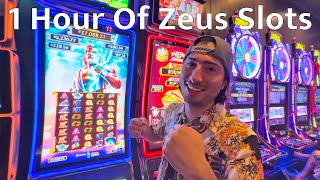 1 Hour Of Zeus Slot Machine Spins And WINS [upl. by Banwell]