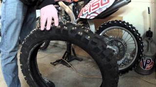 How To Stud a Motocross Tire [upl. by Dasha]