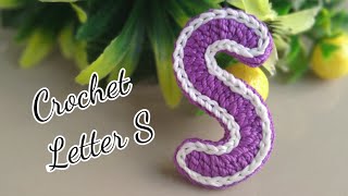 How to crochet the letter S  Keychain Crochet [upl. by Hannad]