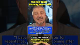 quotHoly Spirit Baptism  John the Baptistquot The Holy Spirit  VbV 119 shorts holyspirit acts [upl. by Dustie]