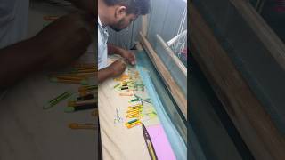 Paithani saree kaise tayar karte hai paithani saree Kashi tayar hote plainsaree chikansarees [upl. by Htaras]