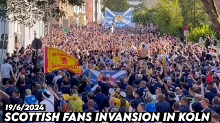 SCOTTISH FANS INVANSION IN KOLN  Scotland vs Switzerland 1962024 [upl. by Stillman]