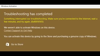 Fix Windows 1110 Activation Error 0x80010105 We Werent Able To Activate Windows [upl. by Nylaj]