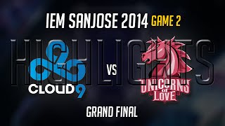 Cloud 9 vs Unicorns of Love Highlights Game 2 Final  IEM San Jose 2014 GrandFinal  C9 vs UOL G2 [upl. by Aigroeg]