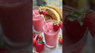 Strawberry 🍓 banana 🍌 smoothie recipe short cooking viral shortsfeed [upl. by Ayardna]