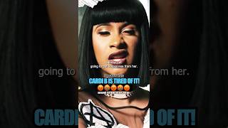 Cardi B is sick amp tired of the disrespect 🤬🤷🏽‍♂️💯 cardib hiphop rap [upl. by Notyad]