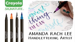 Advanced Calligraphy Tutorial  Crayola Signature amp AmandaRachLee [upl. by Okomom]