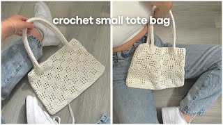 how to crochet a tote bag ♡ beginner friendly ♡ in depth crochet bag tutorial [upl. by Madelle]