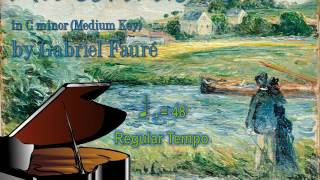 Au bord de l’eau in C minor Medium Key by Fauré Piano Accompaniment [upl. by Perle858]