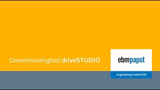 Commissioningtool driveSTUDIO  ebmpapst [upl. by Pish]