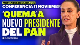 IBAN por UNA persona Sheinbaum sobre ataque en Los Cantaritos  Mañanera del Pueblo 11112024 [upl. by Templer424]