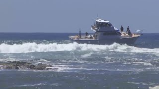 This Boat Full of People Cross Bar Between HUGE Waves [upl. by Yllus]