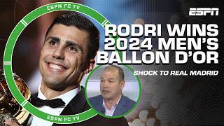 Rodri wins 2024 Mens Ballon dOr 🏆 FULL REACTION  Debating Real Madrids behavior 👀  ESPN FC [upl. by Akimas727]