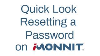 Quick Look Password Reset in iMonnit [upl. by Hertberg]