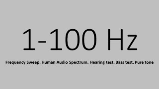 1100 Hz Frequency Sweep Human Audio Spectrum Hearing test Bass test Pure tone [upl. by Elvia265]