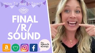 HOW TO SAY THE “ER” SOUND Vocalic R Final R OR AIR OR EAR AR Sounds At Home The Speech Scoop [upl. by Leunam]