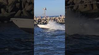 Everglades Center Console Hits A Few Wakes In The Manasquan Inlet [upl. by Kasey472]