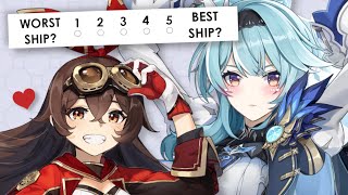 Genshin Impact Fans Rank the BEST SHIPS [upl. by Stanhope752]