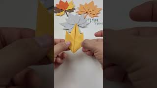 🍂🍁 Hojas de Origami 🍂Hojas decorativas de otoño🍁short [upl. by Andi]