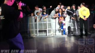 2012  WWE RAW WORLD TOUR LAYLA  ROSA MENDES ENTRANCES Melbourne Australia [upl. by Marvella292]