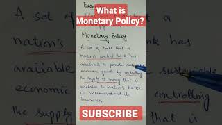 What is Monetary Policy [upl. by Elleira]