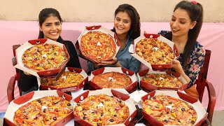 9x Big Pizza Eating Challenge  We Ordered the Entire Vegetarian Menu from Ovenstory Pizza [upl. by Obola982]