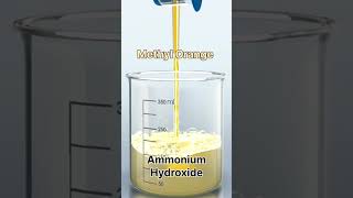 ammonium hydroxide with methyl orange shortsfeed chemistry chemicalreaction [upl. by Lalad]