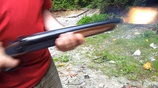 Double Barrel Sawed Off Shotgun Hip Fire Accuracy [upl. by Nehepts]