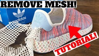 Adidas DEERUPT PRIDE’ How to REMOVE The Mesh [upl. by Ahsemit]