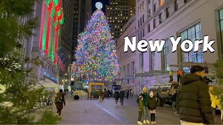 NYC Christmas Lights 2022  Holiday Season In Manhattan NY  New York City Virtual Tour [upl. by Meesak549]