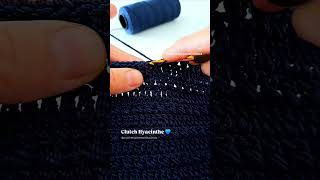 Clutch Hyacinthe au crochet 💙 diy shorts short shortvideo handmade clutch trending video [upl. by Blondy524]