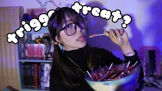 ASMR Trick or Treat Trigger Assortment Body Triggers Kisses Lollipop Sounds Hand Sounds amp More [upl. by Wendy105]