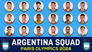 ARGENTINA SQUAD FOR PARIS OLYMPIC 2024  ARGENTINA MENS FOOTBALL OLYMPICS SQUAD 2024 [upl. by Noonan]