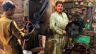 How Small Vehicles Wheel Rim Manufacture In Local Factory  Production Process of Rickshaw Wheel Rim [upl. by Berk496]