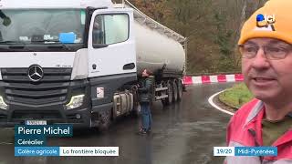 France 3 MidiPyrénées du 20112024 quotBlocage des agriculteurs de la Coordination Rurale 31 à Fosquot [upl. by Prasad]