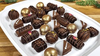 Christmas Chocolate Truffles with Milk SIMPLE Chocolate Truffle Recipe [upl. by Tabb]