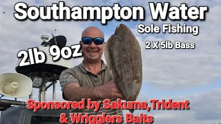 Southampton Water Sole Fishing Small Boat Fishing Bass Fishing Southcoast United Kingdom [upl. by Adnalor]