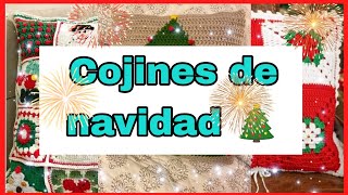 Hermosos Cojines Navideños 🎄 tejidos a gancho y un plus  Hecho a mano crochet cojintejido [upl. by Ennasil]