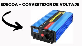 EDECOA  Convertidor de Voltaje 24 V 220 V 1200 W Onda sinusoidal modificada con Pantalla LCD [upl. by Akelahs991]