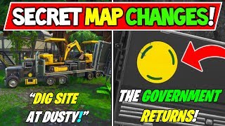 NEW FORTNITE SECRET MAP CHANGES quotTHE GOVERNMENT RETURNSquot  quotDIG SITE NUMBER 2quot Season 8 Storyline [upl. by Astiram]